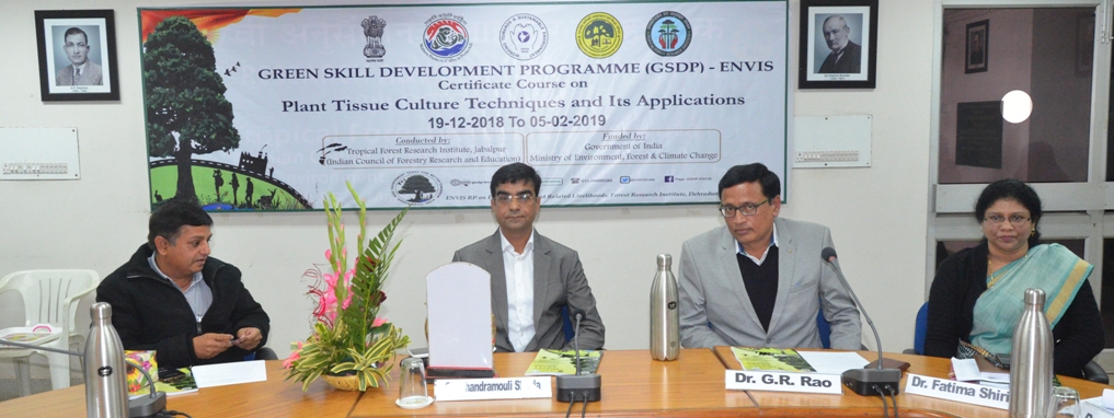 Training on Plant Tissue Culture Techniques and its Applications inaugurated at Tropical Forest Research Institute, Jabalpur